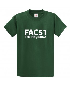 FAC51 The Hacienda Classic Unisex Kids and Adults T-Shirt for Night Club Lovers